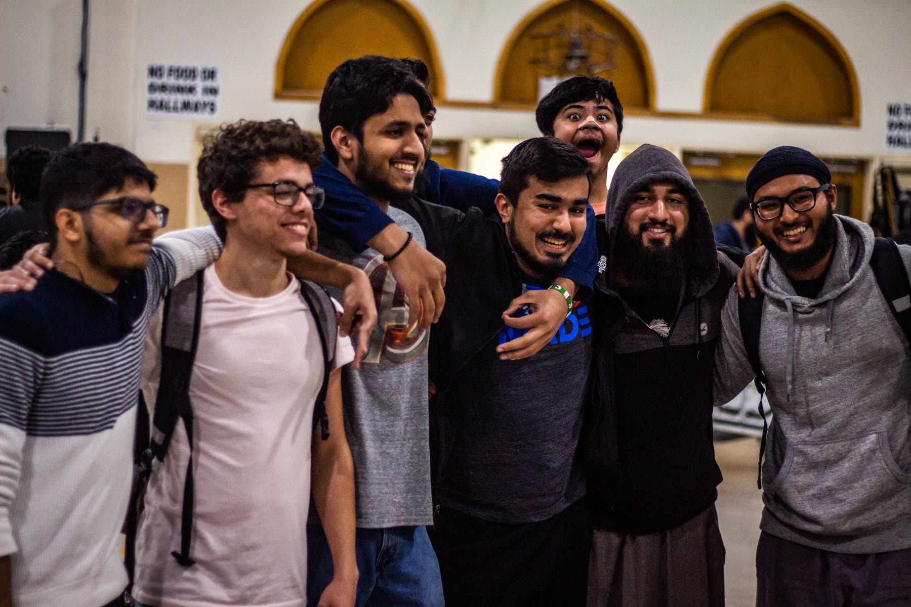 Students laughing together after a session